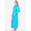 Dreams & Co. Plus Size Long Terry Robe(Paradise Blue)