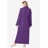 Dreams & Co. Plus Size Long Terry Robe(Rich Violet)