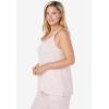 Dreams & Co. Plus Size Marled Lace-Trim Sleep Tank(Deep Teal Marled)