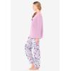 Dreams & Co. Plus Size Petite Long Sleeve Knit PJ Set(Raspberry Sorbet Paris)