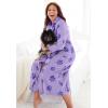 Dreams & Co. Plus Size Plush Wrap Robe(Pink)