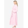 Dreams & Co. Plus Size Plush Wrap Robe(White Stars)