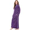Dreams & Co. Plus Size Plush Zip-Front Robe(Classic Red)