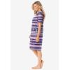 Dreams & Co. Plus Size Print Sleepshirt(Evening Blue Fair Isle)