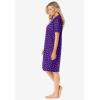 Dreams & Co. Plus Size Print Sleepshirt(Plum Burst Dot)