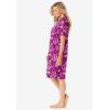 Dreams & Co. Plus Size Print Sleepshirt(Raspberry Peace Sign)