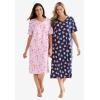 Dreams & Co. Plus Size Print Sleepshirt(Red Buffalo Plaid)