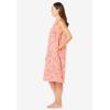 Dreams & Co. Plus Size Print Sleeveless Square Neck Lounger(Black Floral Scroll)