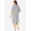 Dreams & Co. Plus Size Satin Trim Cotton Sleepshirt(Classic Red Lipstick)