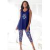 Dreams & Co. Plus Size Scoopneck Tank & Capri Legging PJ Set(Deep Teal Stargazer)