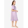 Dreams & Co. Plus Size Short Floral Print Cotton Gown(Pink Ditsy)