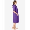 Dreams & Co. Plus Size Short French Terry Robe(Heather Grey)