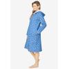 Dreams & Co. Plus Size Short Hooded Sweatshirt Robe(Heather Charcoal)