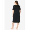 Dreams & Co. Plus Size Short T-Shirt Lounger(Black)