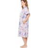 Dreams & Co. Plus Size Short T-Shirt Lounger(Navy Paisley)
