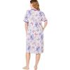 Dreams & Co. Plus Size Short T-Shirt Lounger(Navy Paisley)
