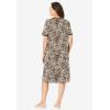 Dreams & Co. Plus Size Short T-Shirt Lounger(Neutral Animal)