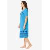 Dreams & Co. Plus Size Short T-Shirt Lounger(Paradise Blue Hearts)