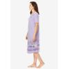 Dreams & Co. Plus Size Short T-Shirt Lounger(Pretty Orchid Butterfly)