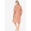 Dreams & Co. Plus Size Short-Sleeve Sleepshirt(Honey Peach Floral)