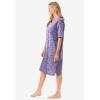 Dreams & Co. Plus Size Short-Sleeve Sleepshirt(Soft Iris Hearts)