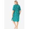 Dreams & Co. Plus Size Short-Sleeve Sleepshirt(Waterfall Confetti Heart)
