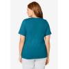 Dreams & Co. Plus Size Sleep Tee(Deep Teal)