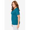 Dreams & Co. Plus Size Sleep Tee(Deep Teal)