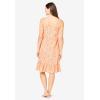 Dreams & Co. Plus Size Sleeveless Knit Chemise Sleepshirt(Honey Peach Floral)