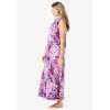 Dreams & Co. Plus Size Trapeze V-Neck Lounger(Rich Violet Blooming)