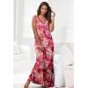 Dreams & Co. Plus Size Trapeze V-Neck Lounger(Rich Violet Blooming)