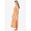 Dreams & Co. Plus Size Trapeze V-Neck Lounger(Sunset Chevron)