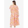 Dreams & Co. Plus Size wrap Lounger(Pink Paisley Floral)