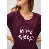 Ellos Plus Size Cap Sleeve Sleep Shirt(Midnight Berry)