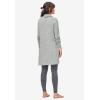 Ellos Plus Size Funnel-Neck Lounge Sweatshirt Tunic(Marled Grey)