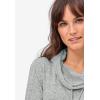 Ellos Plus Size Funnel-Neck Lounge Sweatshirt Tunic(Marled Grey)