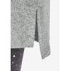 Ellos Plus Size Funnel-Neck Lounge Sweatshirt Tunic(Marled Grey)