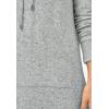 Ellos Plus Size Funnel-Neck Lounge Sweatshirt Tunic(Marled Grey)