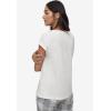 Ellos Plus Size Screen-Print Sleep Tee(White)
