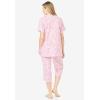 Only Necessities Plus Size 2-Piece Pintuck Tee And Capri Sleep Set(Cool Mint Dancing Floral)