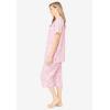 Only Necessities Plus Size 2-Piece Pintuck Tee And Capri Sleep Set(Pink Dancing Floral)