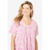 Only Necessities Plus Size 2-Piece Pintuck Tee And Capri Sleep Set(Pink Dancing Floral)