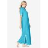 Only Necessities Plus Size Embellished Knit Lounger(Caribbean Blue)