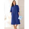Only Necessities Plus Size Fleece Snap-Front Robe