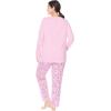 Only Necessities Plus Size Henley PJ Set(Classic Red Ivory)