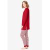Only Necessities Plus Size Henley Tunic & Jogger PJ Set(Evening Blue Pink Plaid)