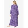 Only Necessities Plus Size Long 2-Piece Cabbage-Rose Peignoir Set(Soft Iris Floral)