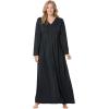 Only Necessities Plus Size Long Snap-Front Knit Lounger(Classic Heather Charcoal)