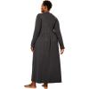 Only Necessities Plus Size Long Snap-Front Knit Lounger(Pomegranate)