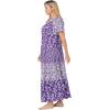Only Necessities Plus Size Long Tiered Print Lounger(Black)